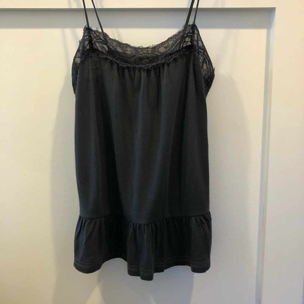American Eagle charcoal grey lace cami/tank